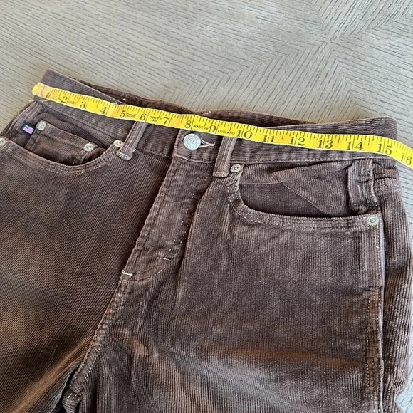 Polo by Ralph Lauren - High-Waisted, Flare-Leg, Chocolate-Brown Jeans - SZ 6 - Picture 7 of 15